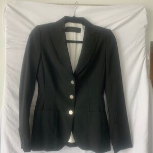 black blazer with silver buttons